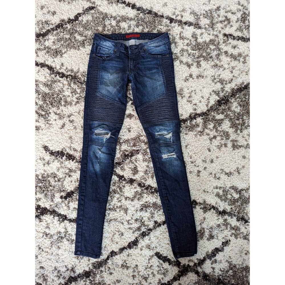 GJG JEANS Women's Distressed Ripped Skinny Leg Denim Soft Stretch Jeans Size 3